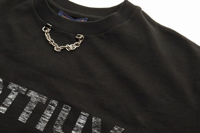 ルイヴィトン LOUIS VUITTON チェーン付き反転ロゴTシャツ M RW211W