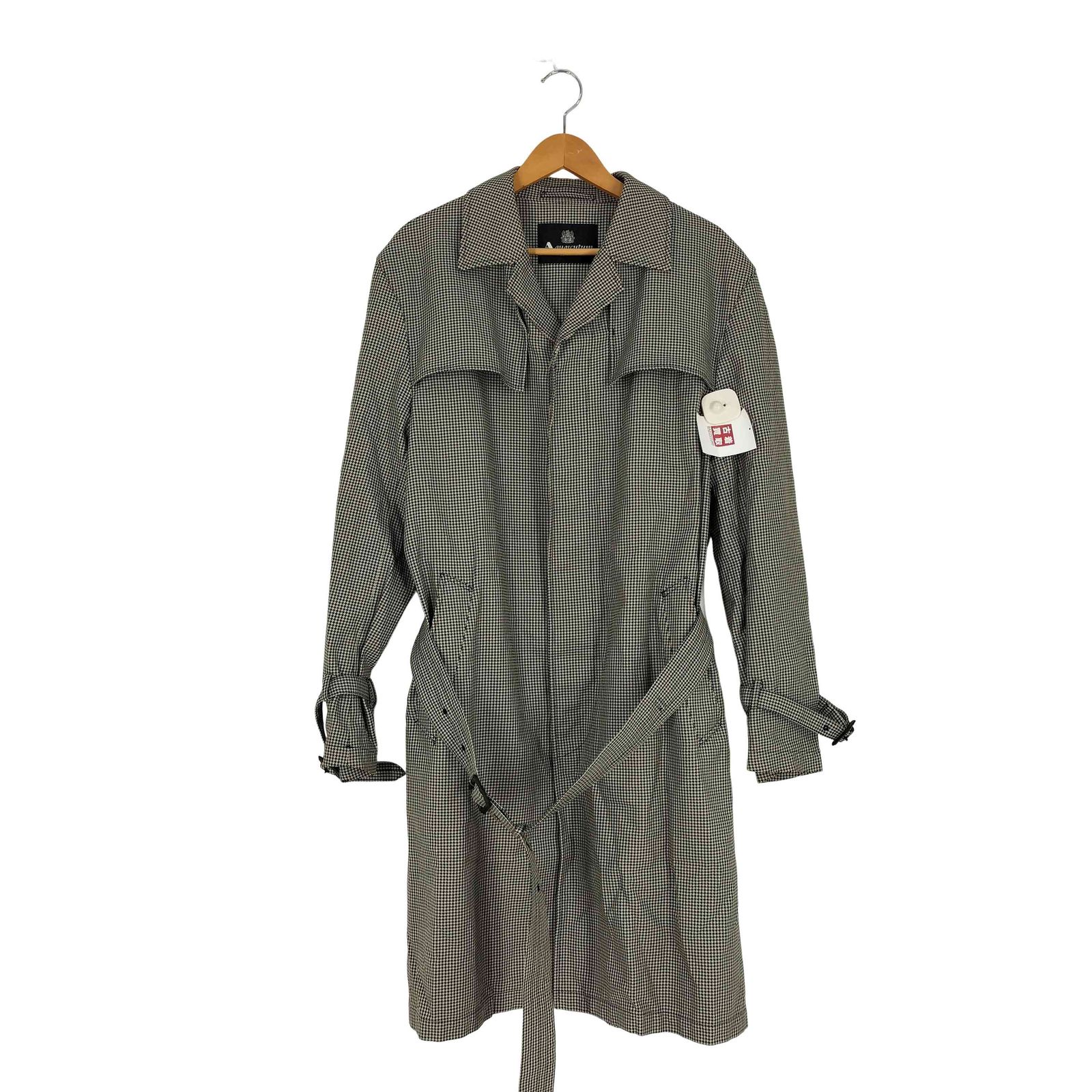 アクアスキュータム AQUASCUTUM 千鳥格子 コットン トレンチコート