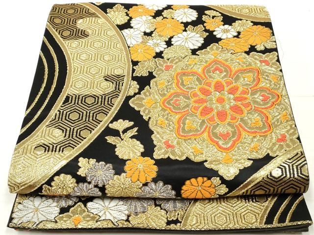 平和屋着物◎六通柄袋帯 唐織 正倉院花鳥文 金糸 正絹