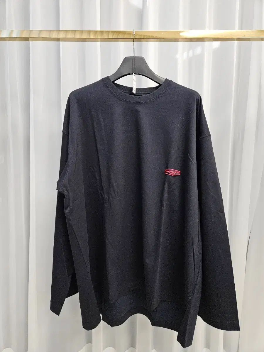 ♥ ウーヨンミ ネイビー オーバーサイズ ロングスリーブ Tシャツ サイズ 52