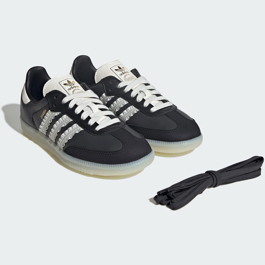  アディダス サンバ OG W SAMBA Carbon Off White Core Black JR 8831 24.5 cm モカシン 靴