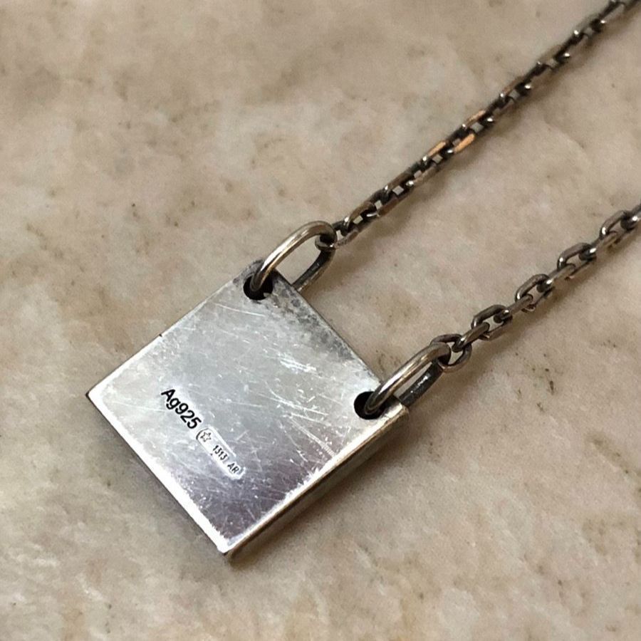 GUCCI グッチ ロゴプレート ネックレス アクセサリー ag925 スクエア グッチ GUCCI ネックレス スモールスクエアプレート 223869【FITHOUSE