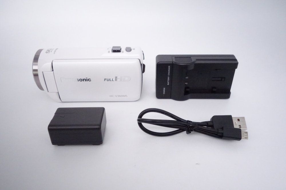 上品 パナソニック Panasonic HDビデオカメラ 16 GB 高倍率90倍ズーム ホワイト HC V 360 MS W S 12010 A