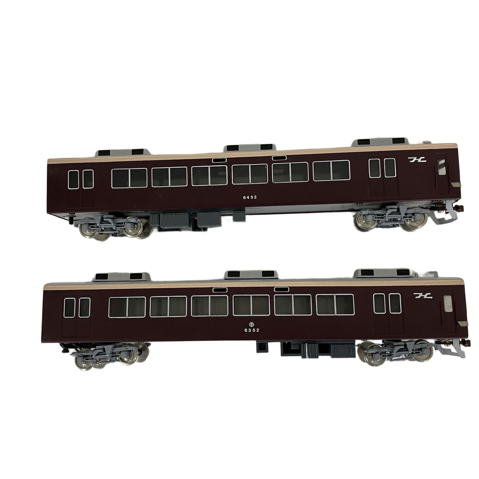 京都模型　阪急6350型 鉄道模型 HOゲージ 京都模型 阪急電鉄 6300系 6350 6450 2両セット 鉄道模型 HO 中古