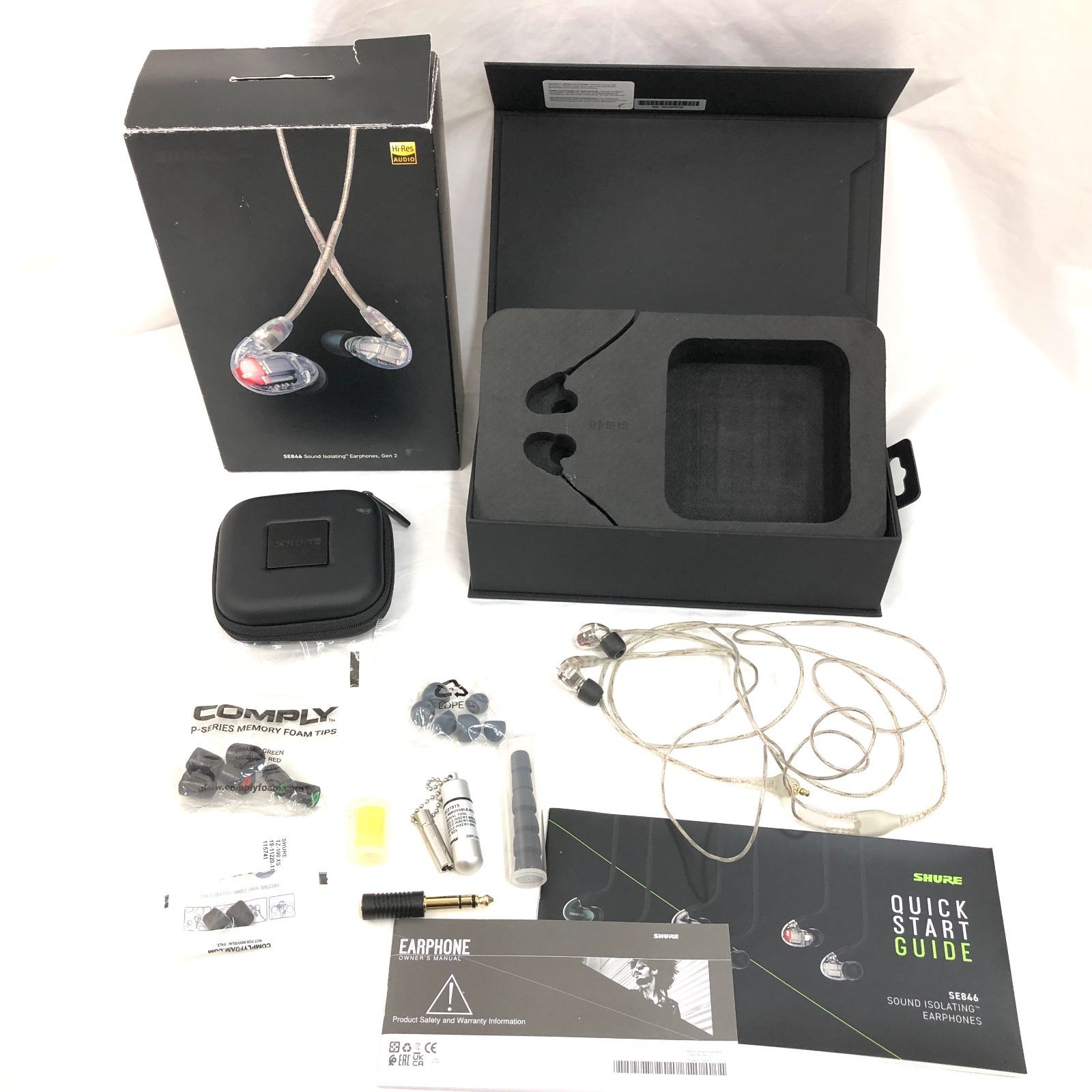 ジャンク品】SHURE シュア イヤホン 有線 SE846G2CL クリア 第2世代 高