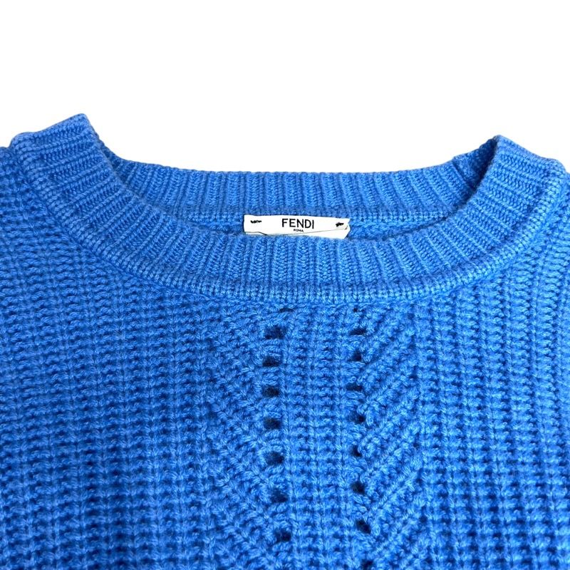 FENDI ニットセーター FENDI - フェンディ FENDI フォックスファー付ニットセーター FZY766