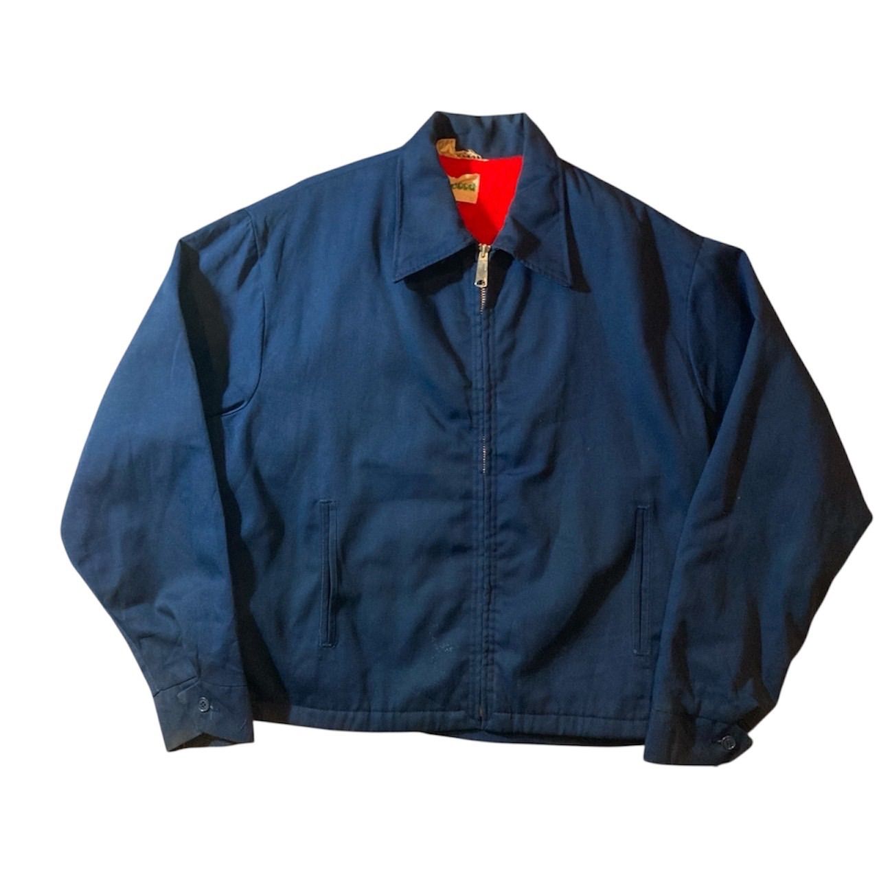 70s car wood vintage work jacket navy / 70年代製 カーウッド 