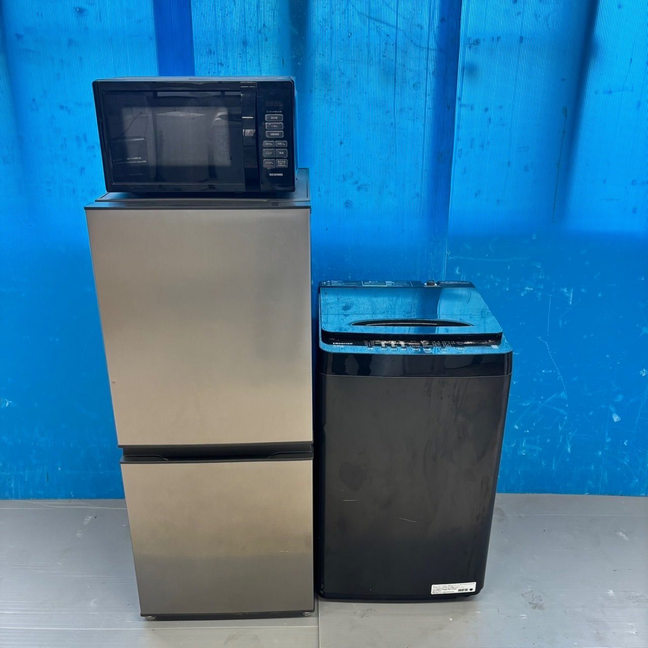 484 超最新 冷蔵庫 洗濯機 電子レンジ 3点セット 小型 一人暮らし シルバー