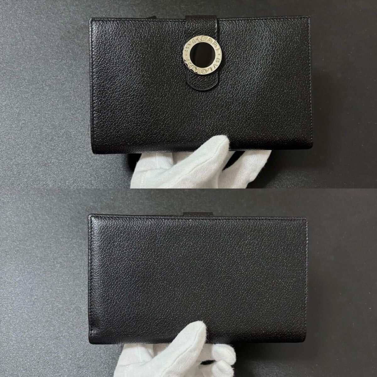 q43 ブルガリ 長財布 二つ 折り 財布 ビーゼロワン ブラック BVLGARI