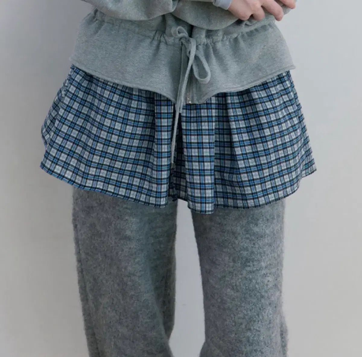 NOCONTENT ck check mini skirt - blue