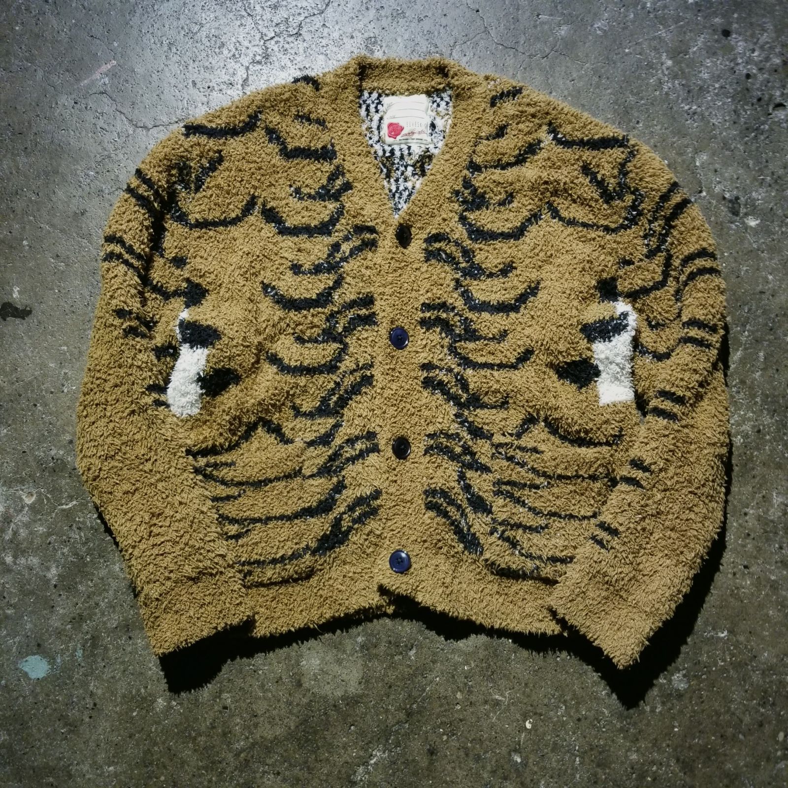 SEVESKIG Tibetan Tiger Cardigan M セブシグ チベタンタイガー