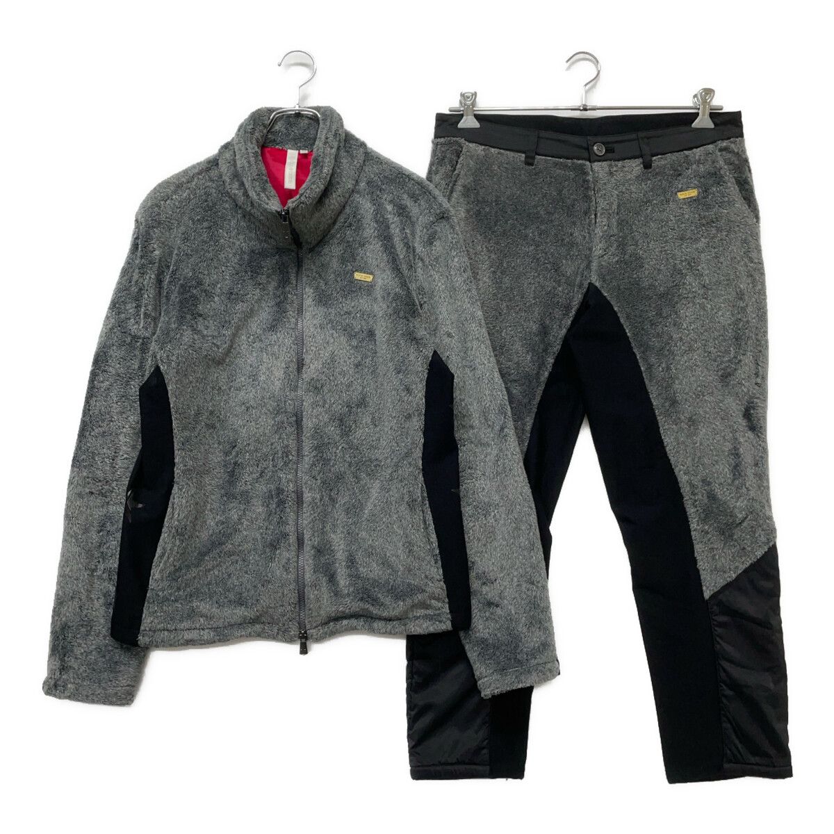 メンズ ロックデュード ROCK DUDE セットアップ 3 L グレー ファー 防寒 長袖ブルゾン ロングパンツ
