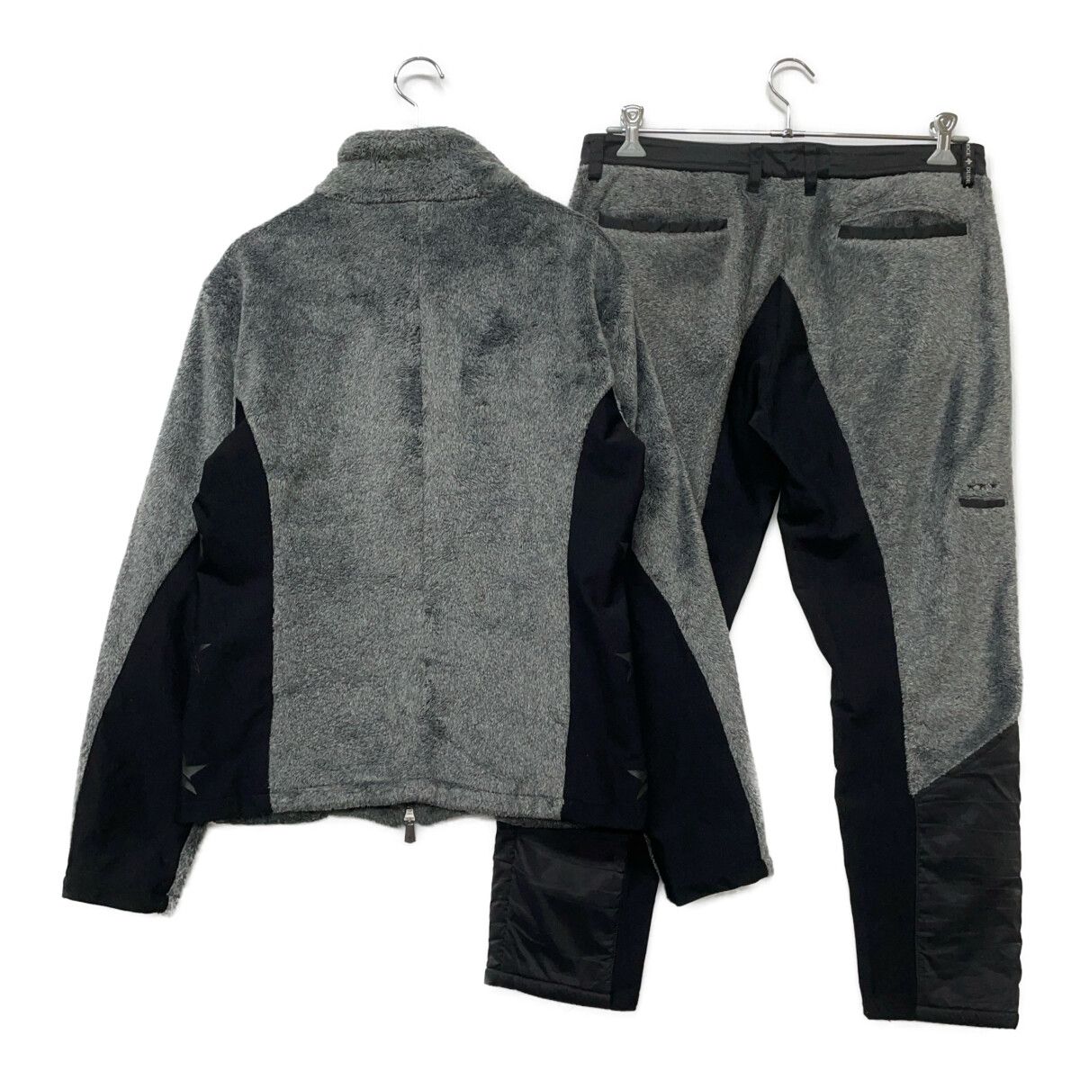 メンズ ロックデュード ROCK DUDE セットアップ 3 L グレー ファー 防寒 長袖ブルゾン ロングパンツ