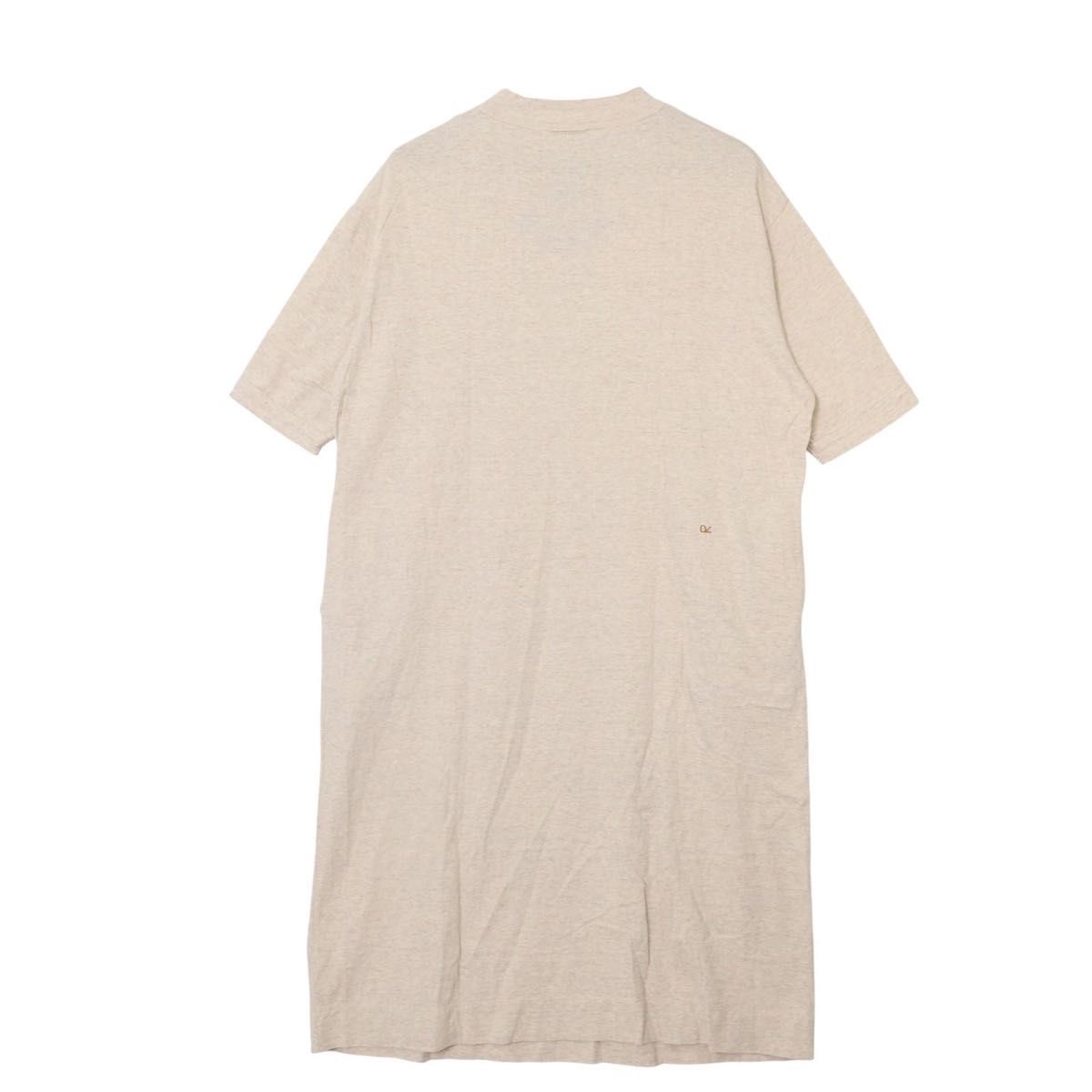 美品　フォーティファイブアール　ロングワンピース 半袖　45R 45R フォーティファイブアール 45周年 ヨックネック 天竺 ワンピース R