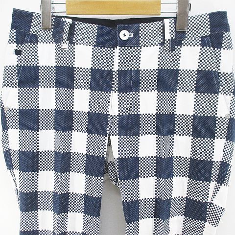 アンパスィ and per se ゴルフウェア チェック柄 ロング丈 テーパード