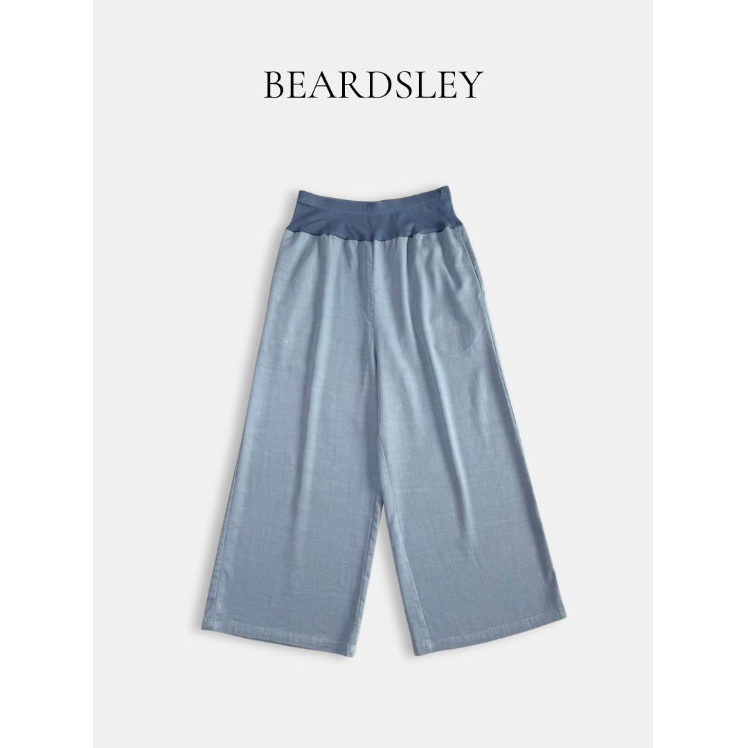 BEARDSLEY ビアズリー ウエストリブ テンセル デニム ワイドパンツ