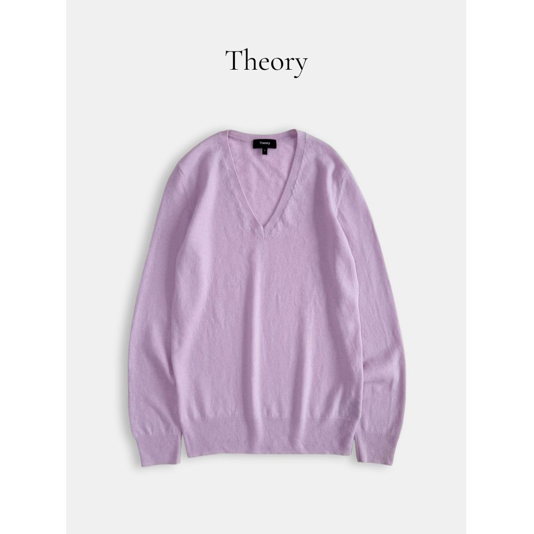 theory カシミヤ100%ニット Theory - Theory カシミヤ 100 セーター ニットブルー S 青 定番