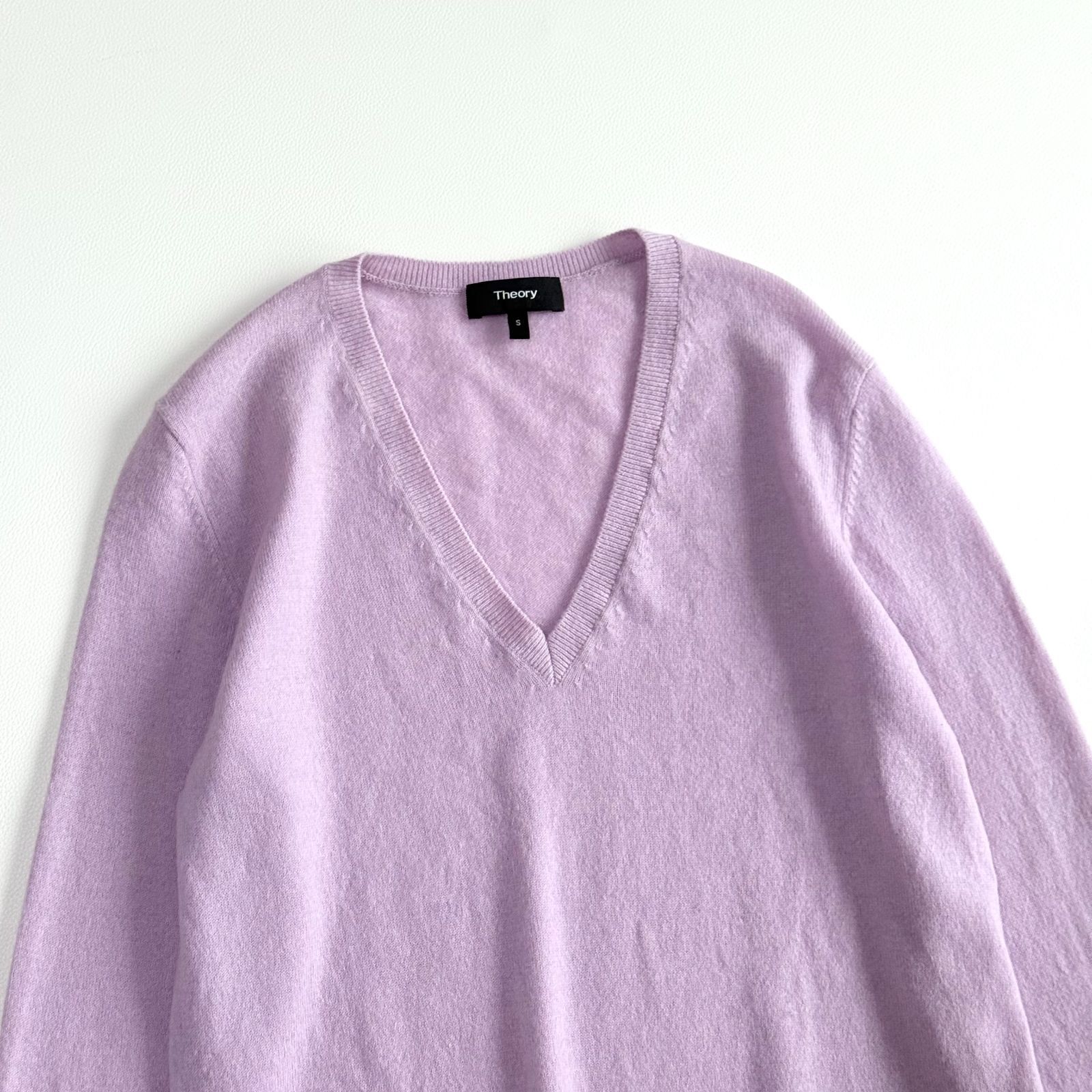 セオリー カシミヤプルオーバーニット セーター 長袖 S 紫 ラベンダー ラベンダー レディース カシミヤクルーネックセーター／敬老の日