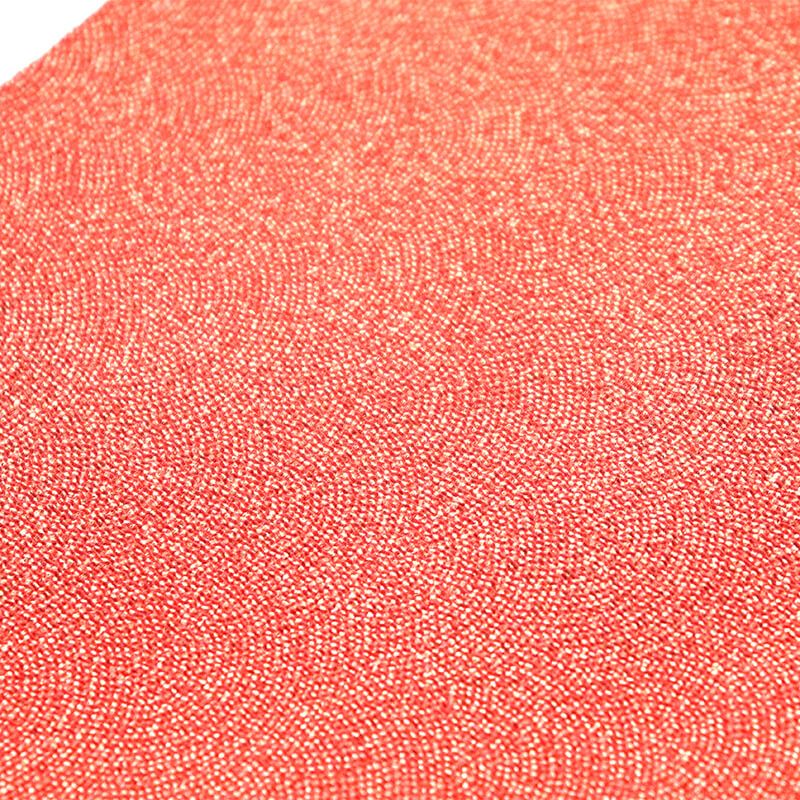 鮫小紋 小紋着物 袷 レディース 正絹 薄朱 鮫柄 身丈167 cm 裄丈67 カジュアル ゆったりサイズ