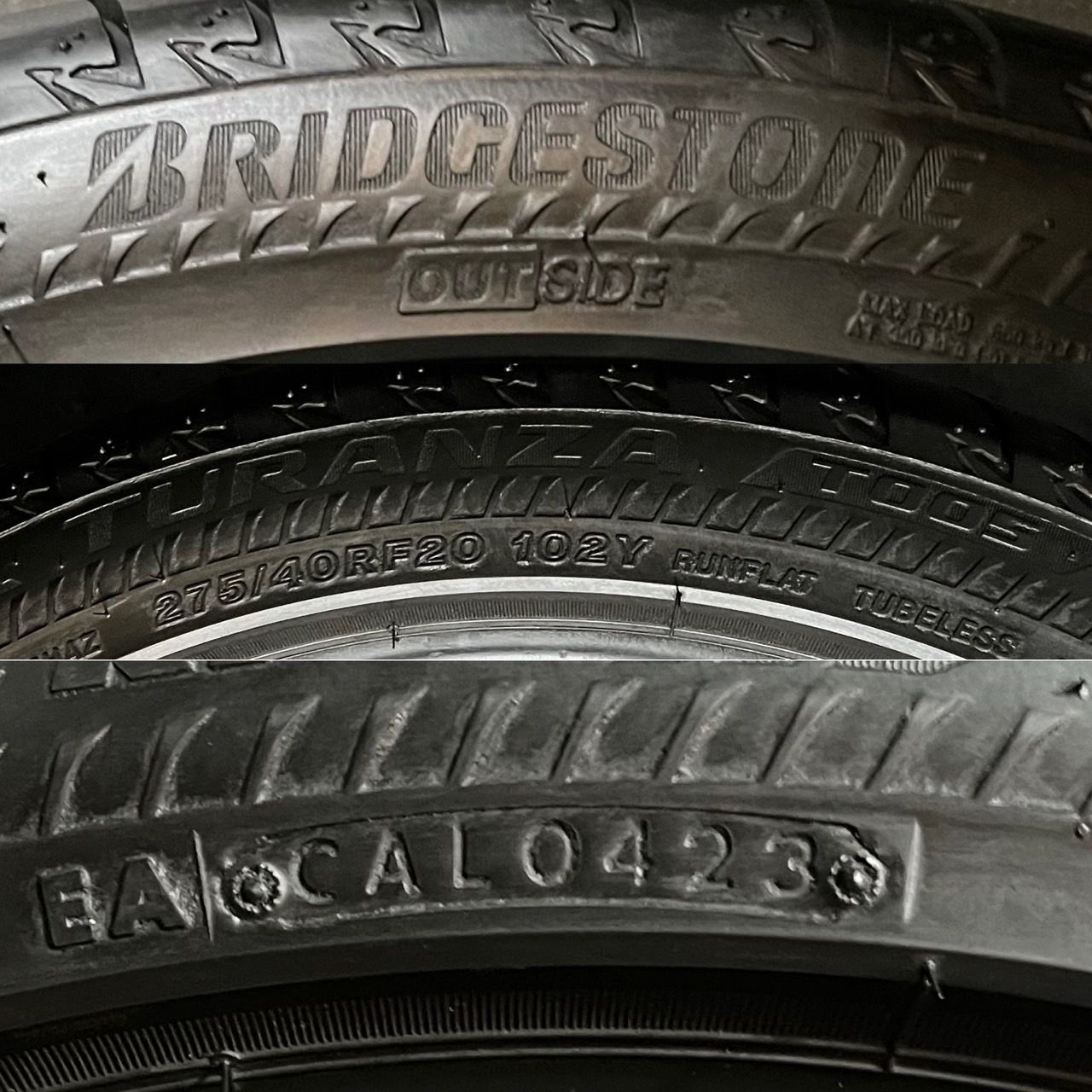 ブリヂストンTURANZA T005 RFT 275/40R20 2本 BRIDGESTONE TURANZA T005 RFT 275/40RF20 102Y : カーパーツ アクセス