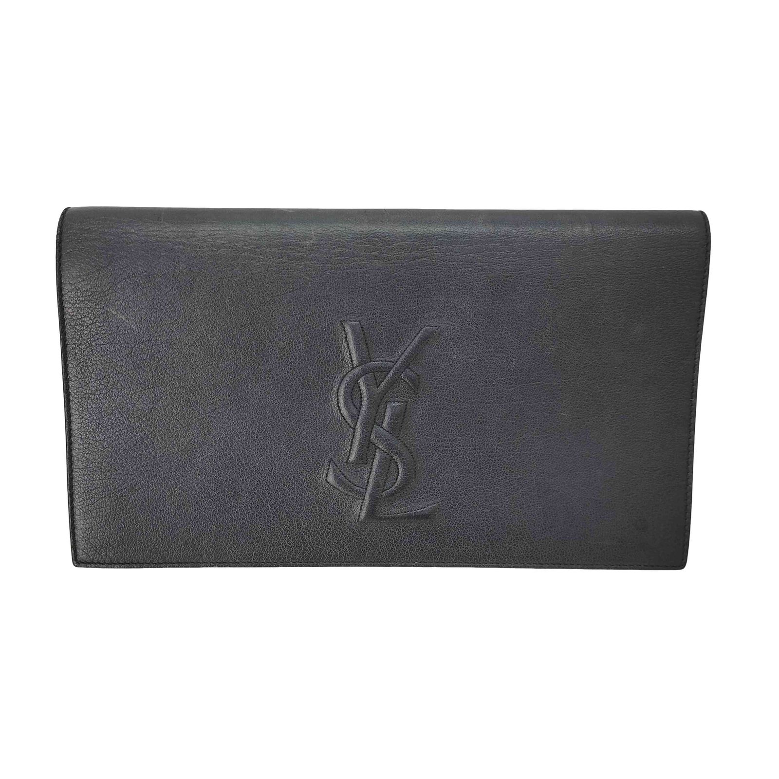 イヴサンローラン Yves Saint Laurent YSL エンボスロゴ レザー クラッチバッグ レディース 表記無