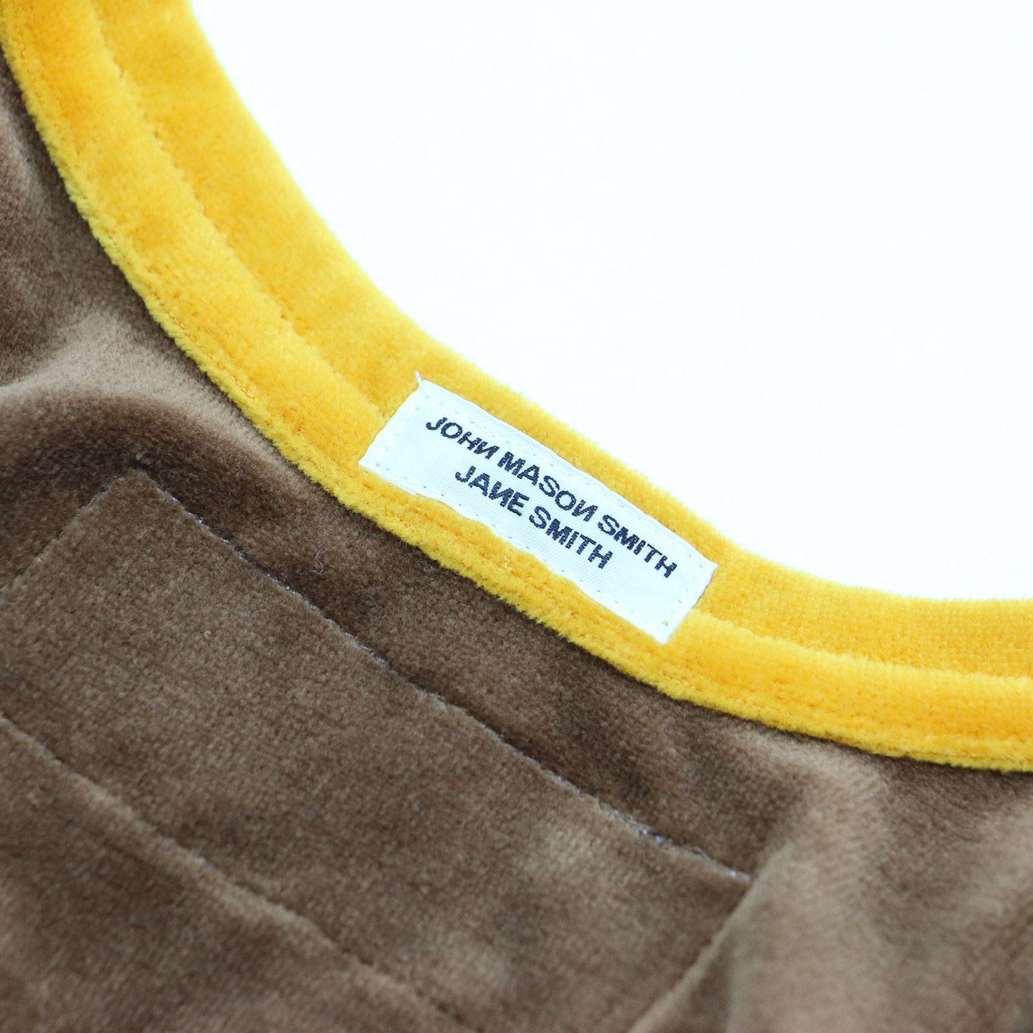 JANE SMITH ジェーンスミス タンクトップ ブラウン イエロー サイズ:38(M) | コットン ベロア 3WAY タンクトップ | COTTON VELOUR UP AND DOWN TANK TOP パイピング コットン | 日本製 | トップス【レディース】【中古】【K4664】 JANE SMITH ジェーンスミス タンクトップ ブラウン イエロー サイズ:38