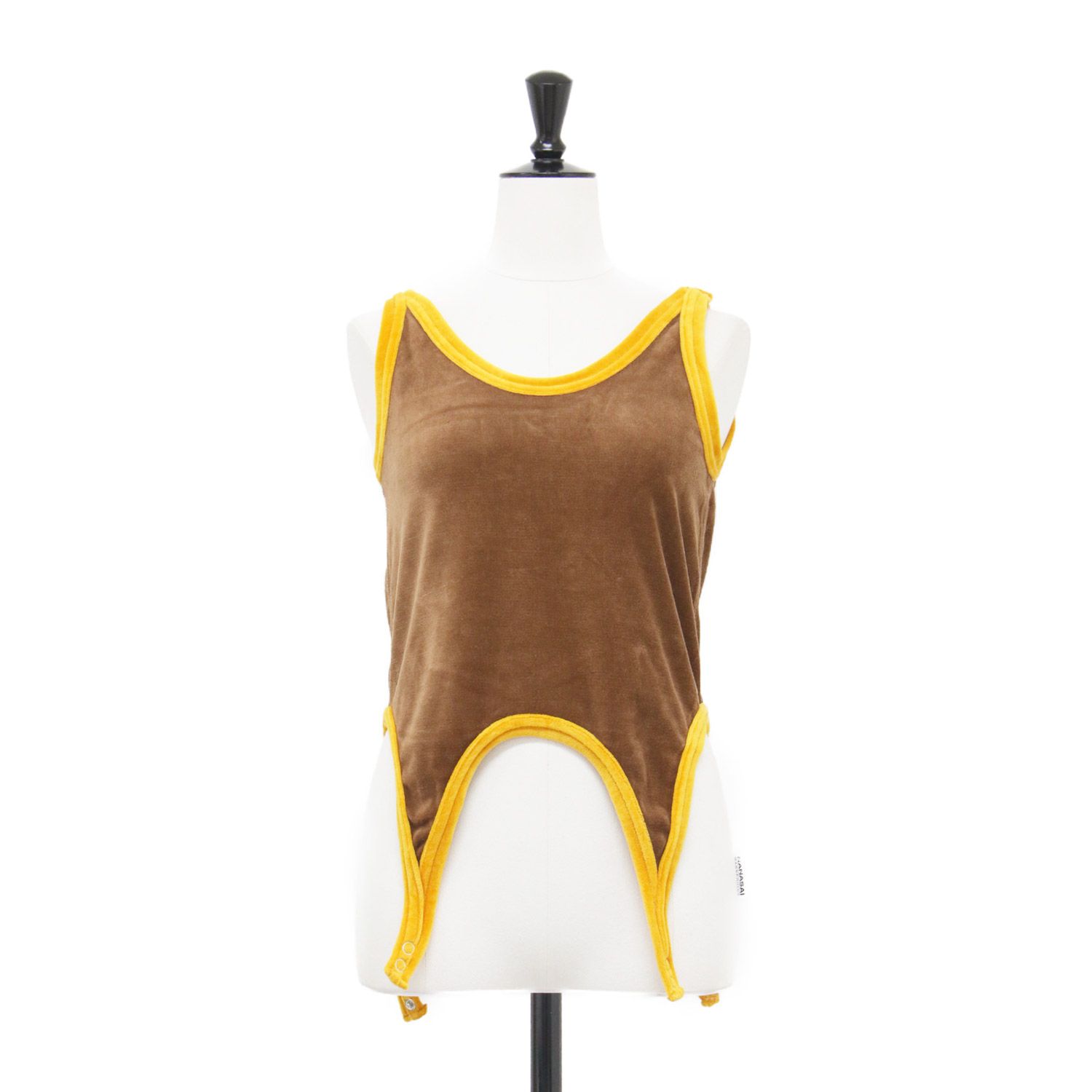 JANE SMITH ジェーンスミス タンクトップ ブラウン イエロー サイズ:38