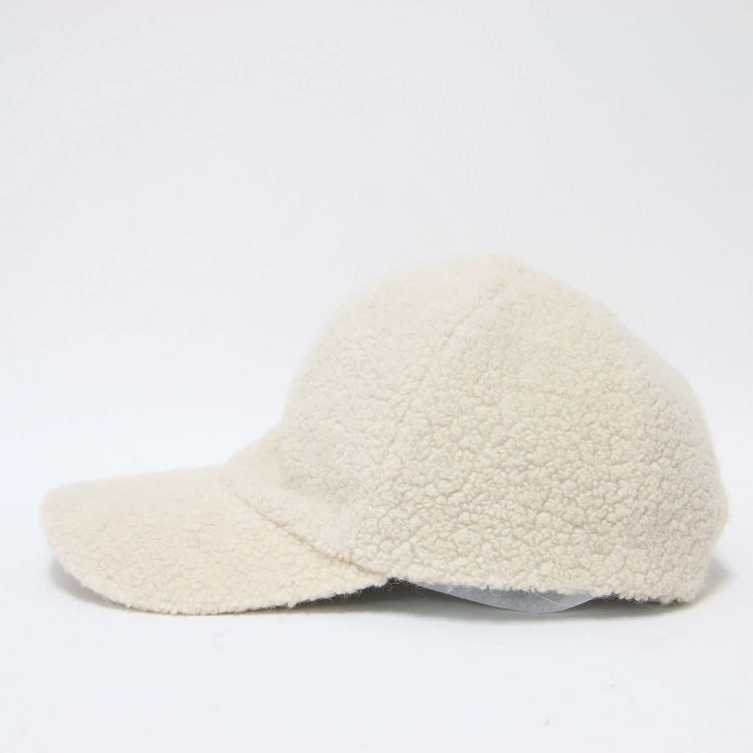 IRIS 47 イリスフォーセブン キャップ アイボリー サイズ 57 cm 23秋冬 ボア puffy cap 帽子 レザー ウール レディース