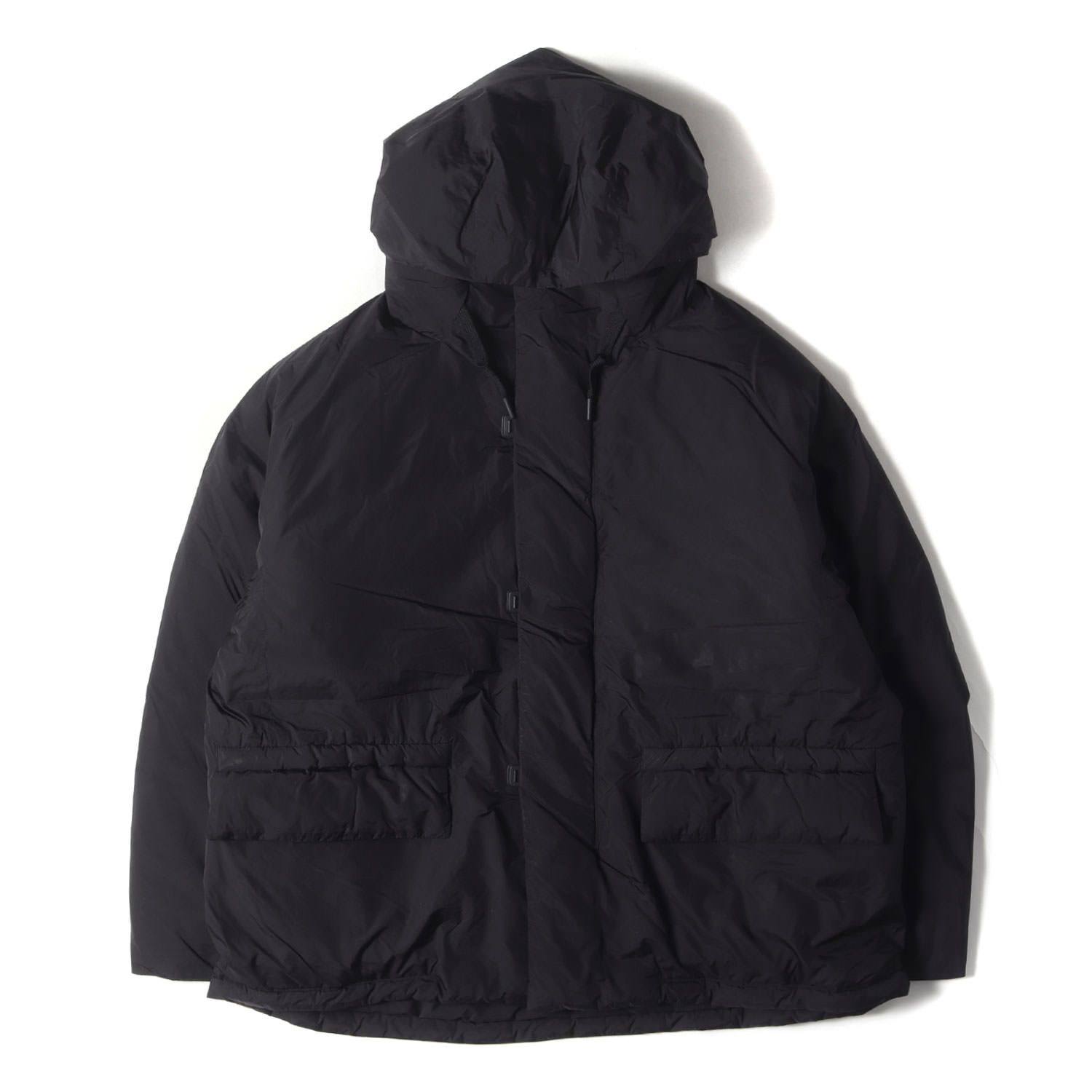 TEATORA テアトラ ジャケット ブラック 黒 サイズ:3 | フーデッド ソフト ナイロン ダウンジャケット (SOUVENIR HUNTER S/L EVAPOD tt-104SL-EVA) | 日本製 | アウター ブルゾン 上着【メンズ】【中古】【K4664】 TEATORA テアトラ ジャケット ブラック 黒 サイズ:3 | フーデッド