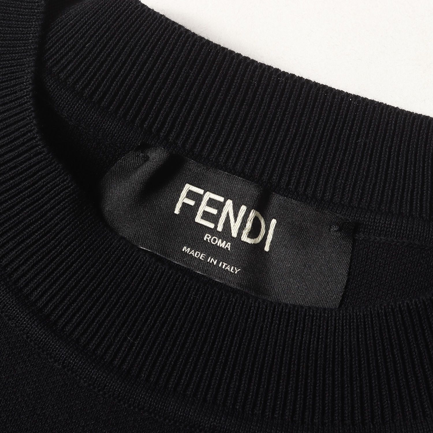 美品】FENDI フェンディ ニット ブラック 黒 サイズ:48 | ロゴ