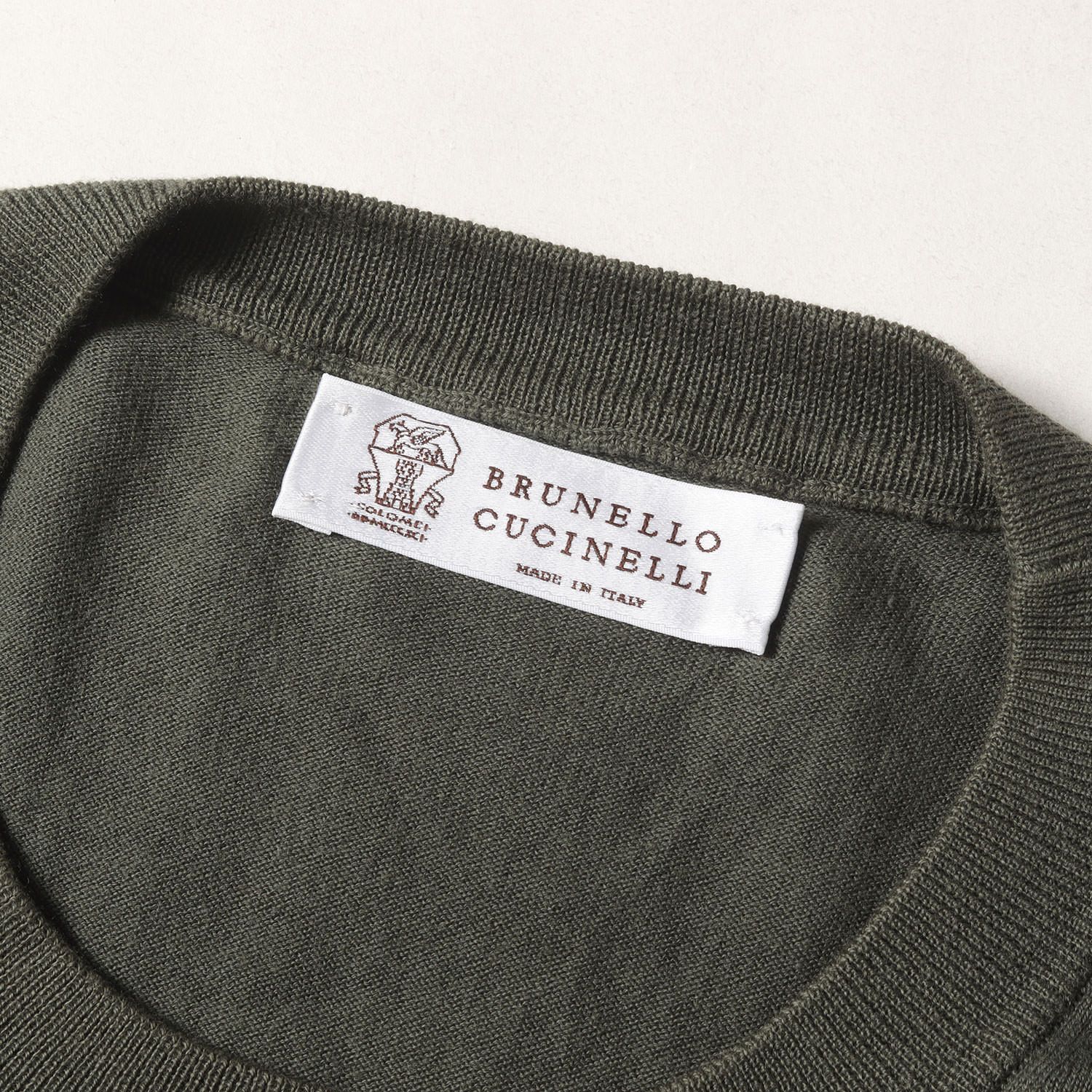 BRUNELLO CUCINELLI ブルネロクチネリ ニット カーキ サイズ:50