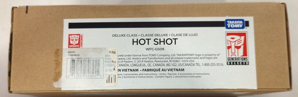 HASBRO TF WAR FOR TRILOGY HOT SHOT E 8379 TRANSFORMERS