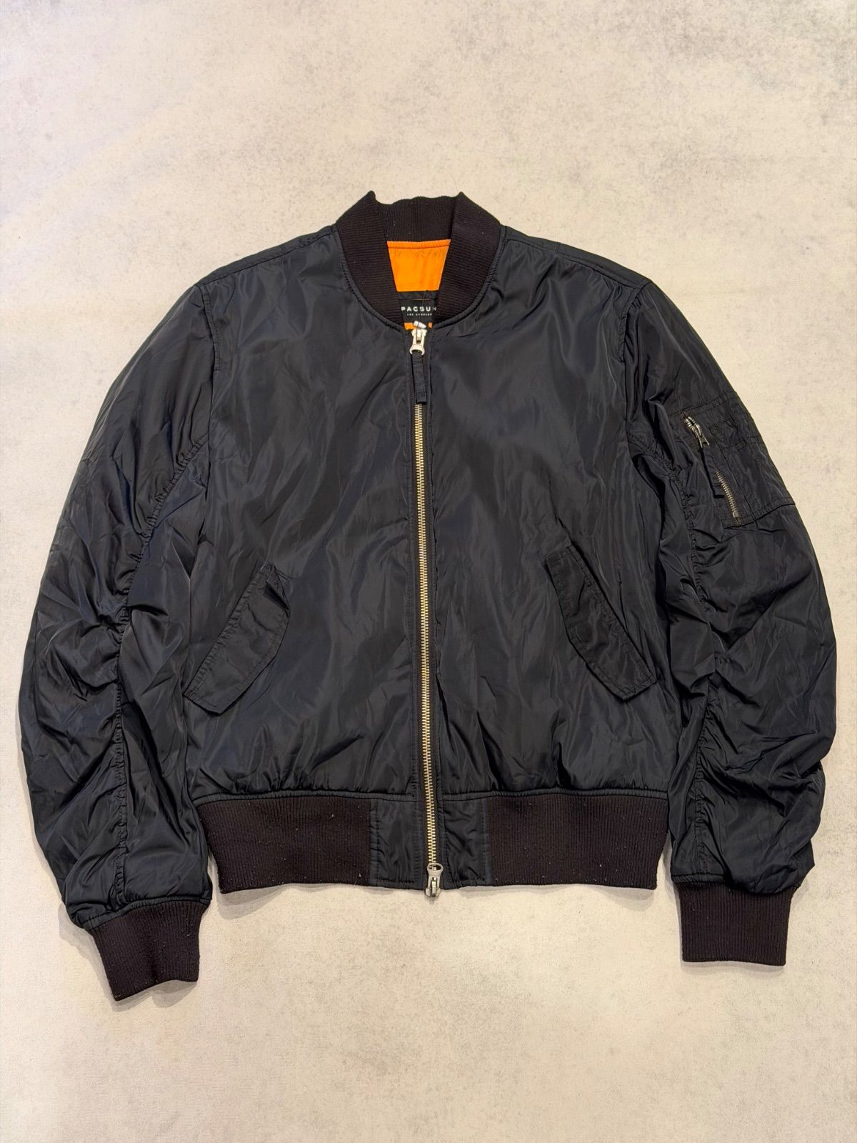 BLACK Color MA 1 Flight Jacket フライトジャケット 黒 Lサイズ
