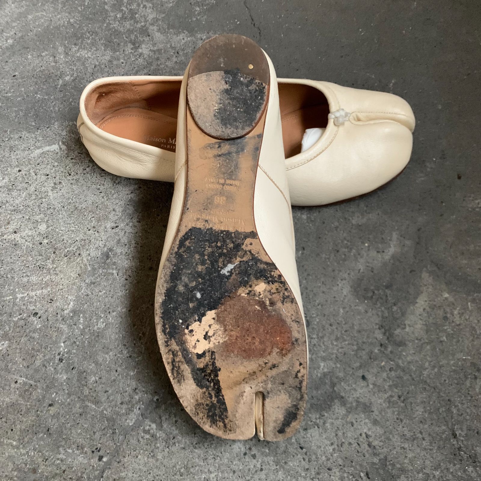 MAISON MARGIELA Tabi S58WZ0042 ホワイト クリーム 36 メゾン