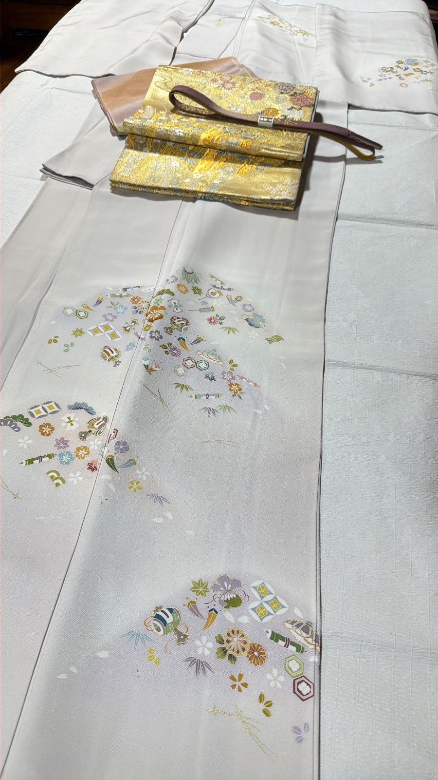 付下げ 宝尽くし フルセット 松竹梅 金彩 正絹