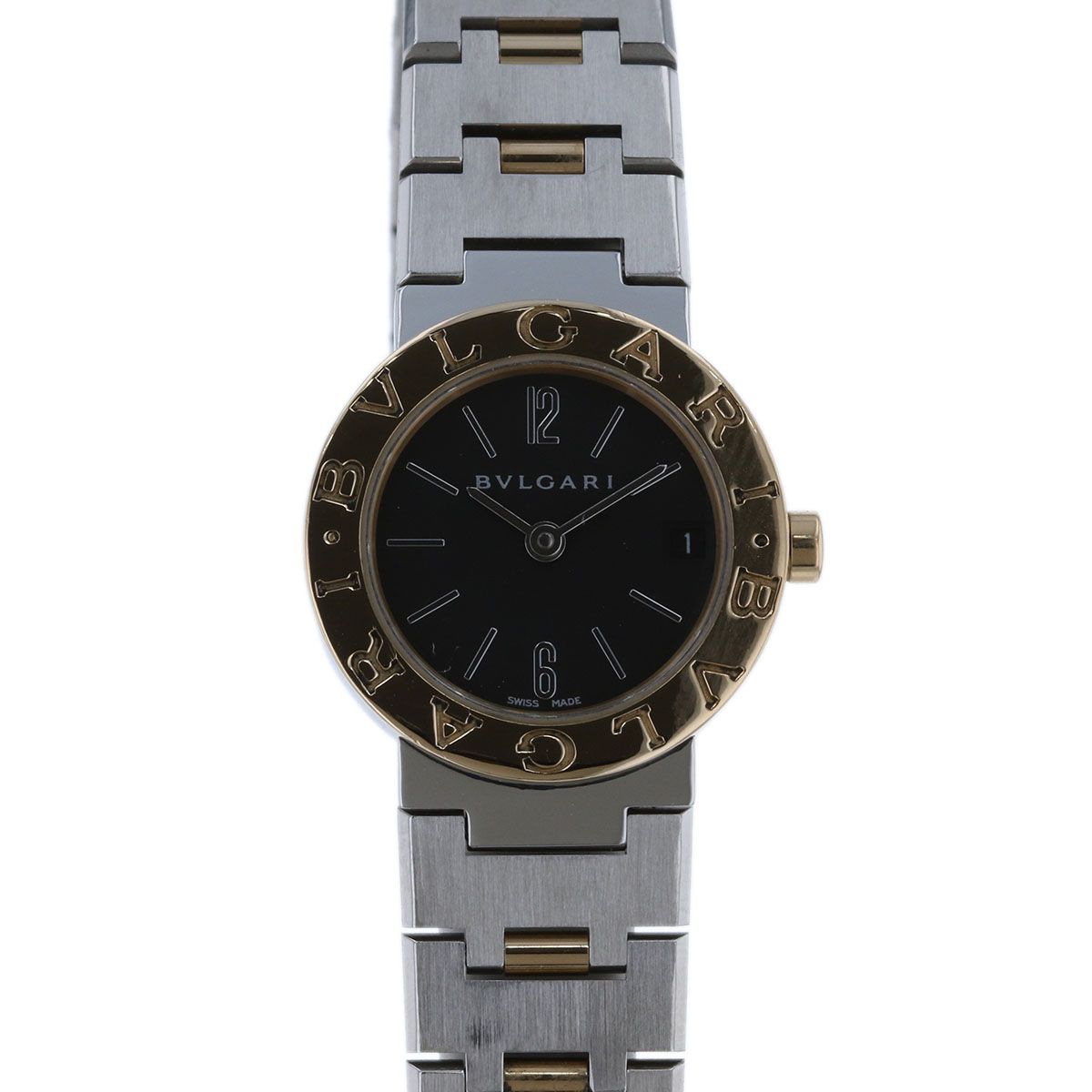 BVLGARI ブルガリ ブルガリブルガリ クオーツ 腕時計 BB 23 SGD レディース ステンレススチール K 18ゴールド シルバー ゴールド