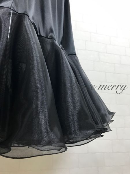 ボリューム 新品 社交ダンス パニエ 黒 ペチコート インナースカート