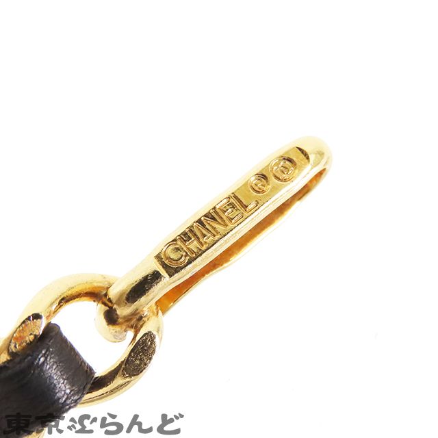 シャネル CHANEL ココマーク チェーンベルト ゴールドxブラック メタル