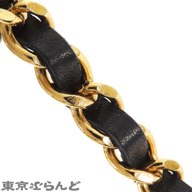 シャネル CHANEL ココマーク チェーンベルト ゴールドxブラック メタル