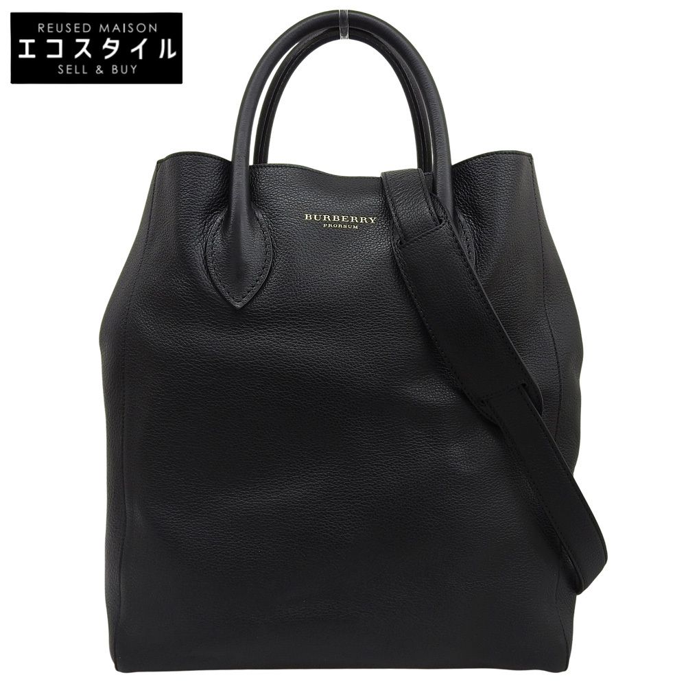 バーバリー プローサムコレクション 2 way トートバッグ ショルダーバッグ レディース ブラック