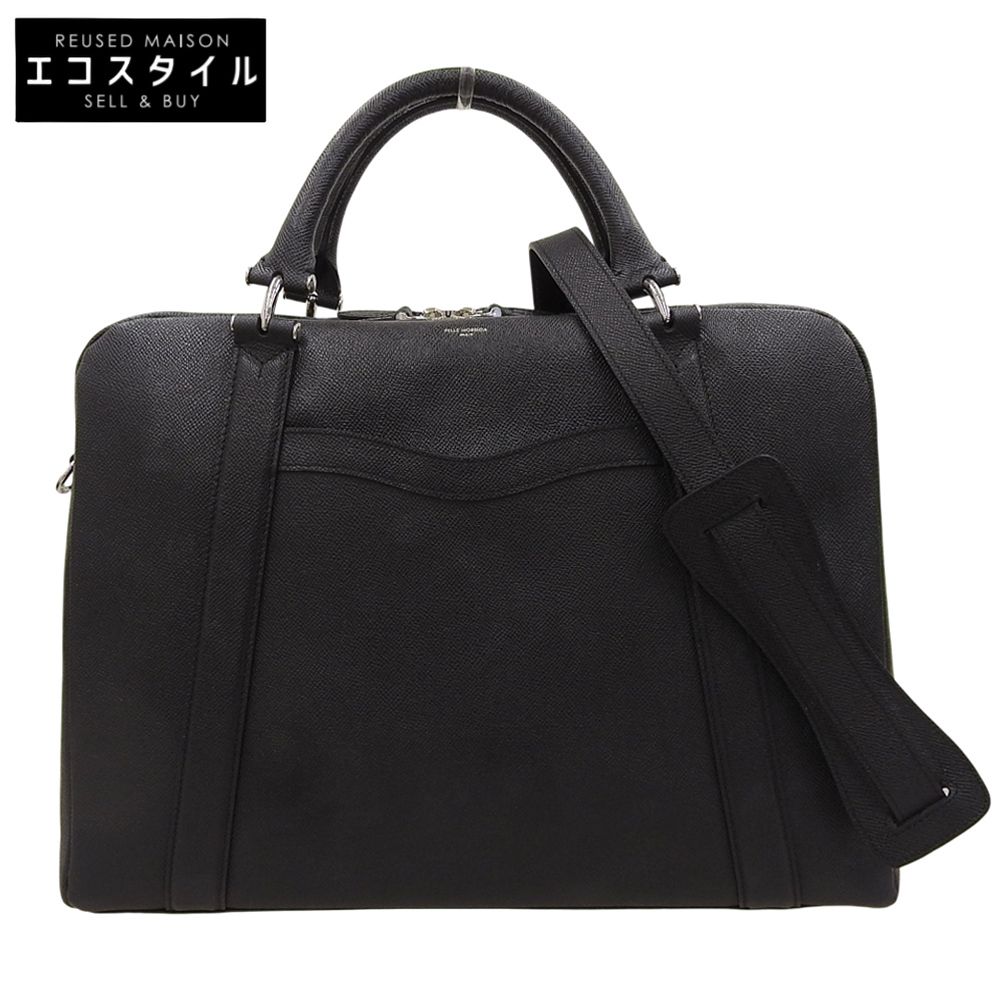 PELLE MORBIDA ペッレモルビダ deck 9 2室タイプ 2 WAY ブリーフケース メンズ ブラック