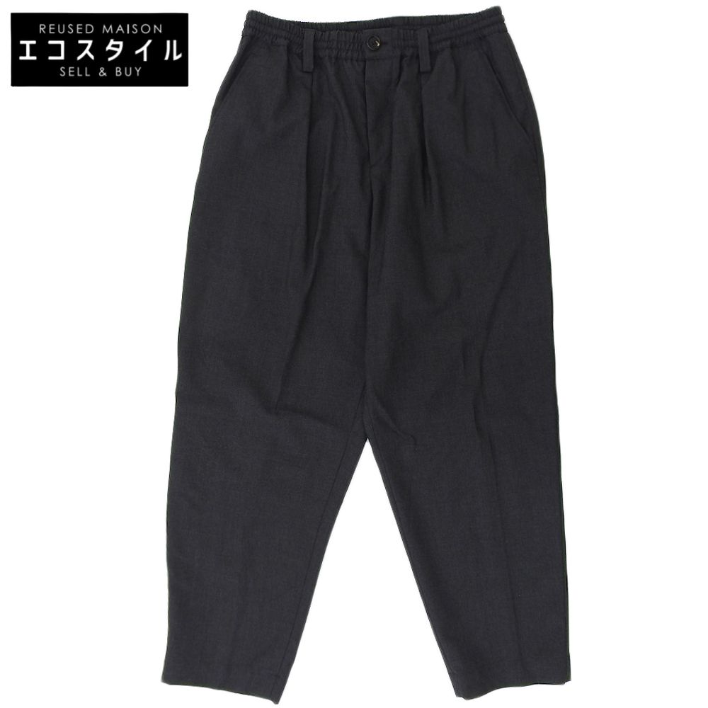 MARNI マルニ シャーリング 1 Pテーパードパンツ ボトムス メンズ チャコールグレー 48 S 49734