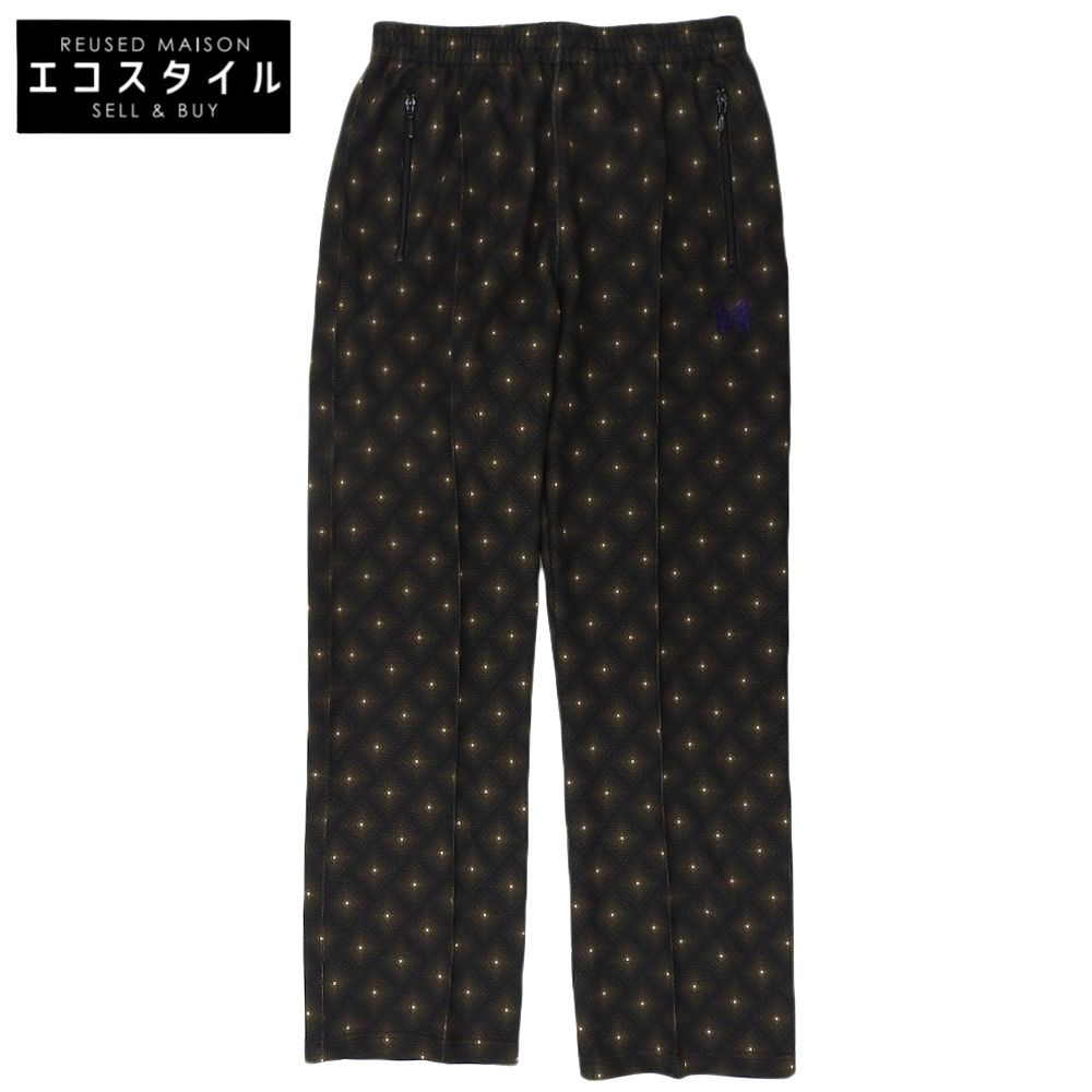 needles ニードルズ RACK PANT POLY JQ ジオメトリックジャガードトラックパンツ ボトムス メンズ ブラウン ブラック M LQ 225