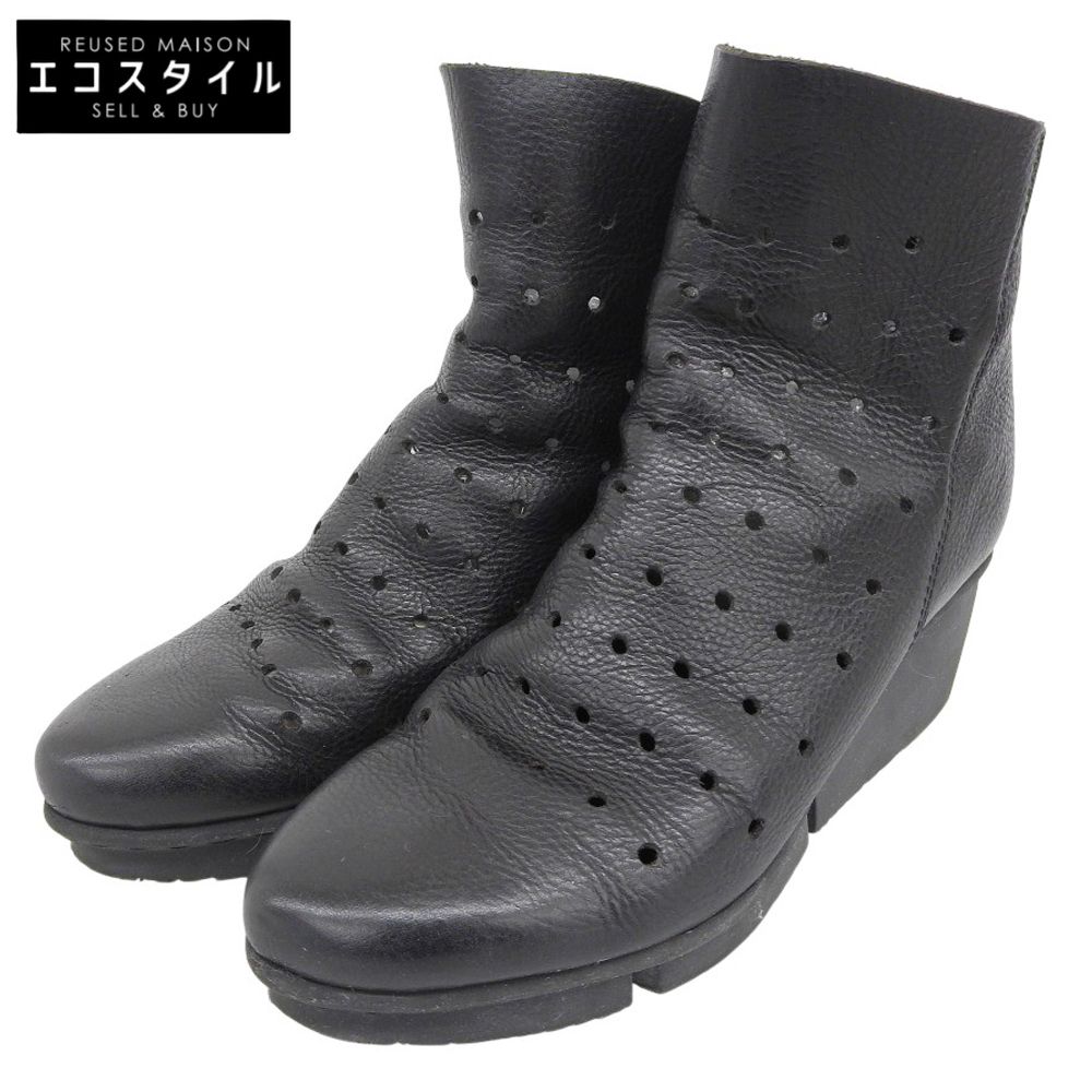 trippen トリッペン Mowe バックジップレザーブーツ シューズ レディース 黒 ブラック 39