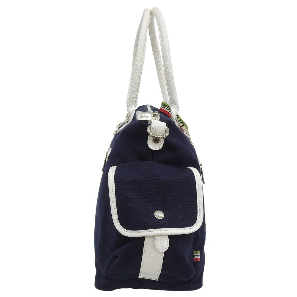 Orobianco オロビアンコ キャンバス ボストンバッグ メンズ ネイビー