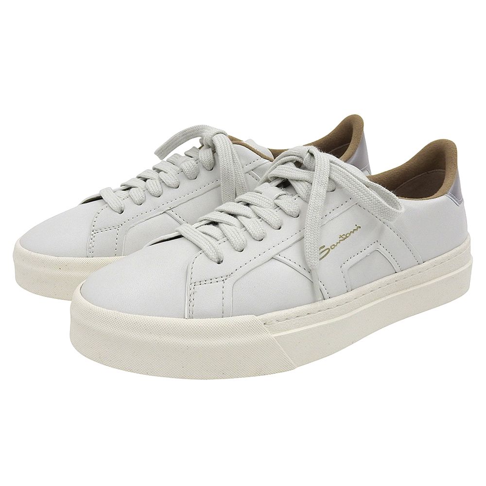 SANTONI サントーニ DBS ダブルバックル スニーカー シューズ レディース ホワイト UK 5