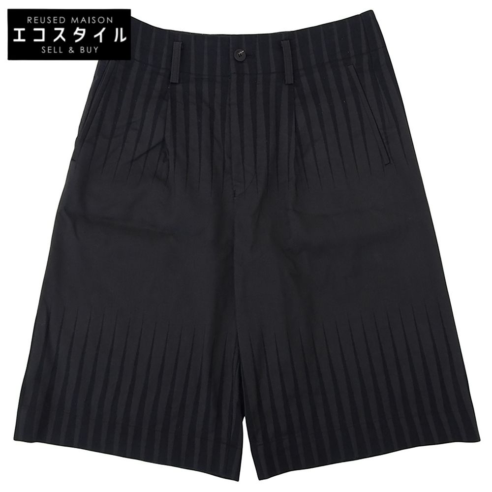 ISSEY MIYAKE MEN イッセイミヤケメン 柄 ワイド ハーフパンツ ボトムス メンズ ブラック グレー 3