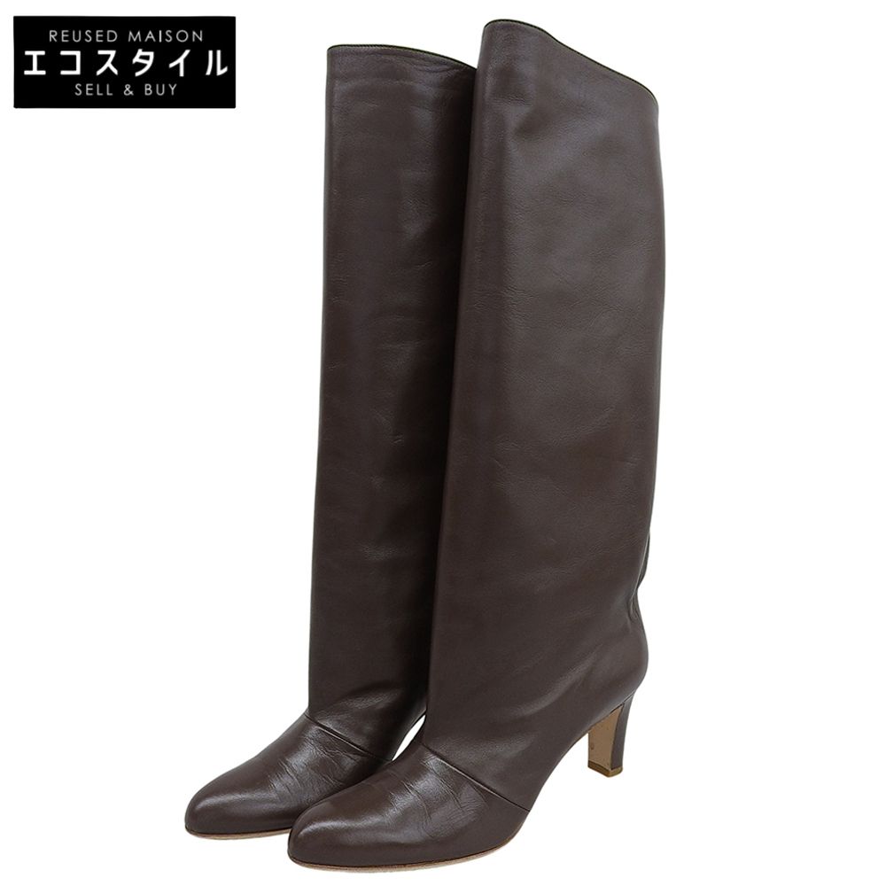 NEBULONI E ネブローニ 羊革 ロングブーツ レディース ブラウン 38 38