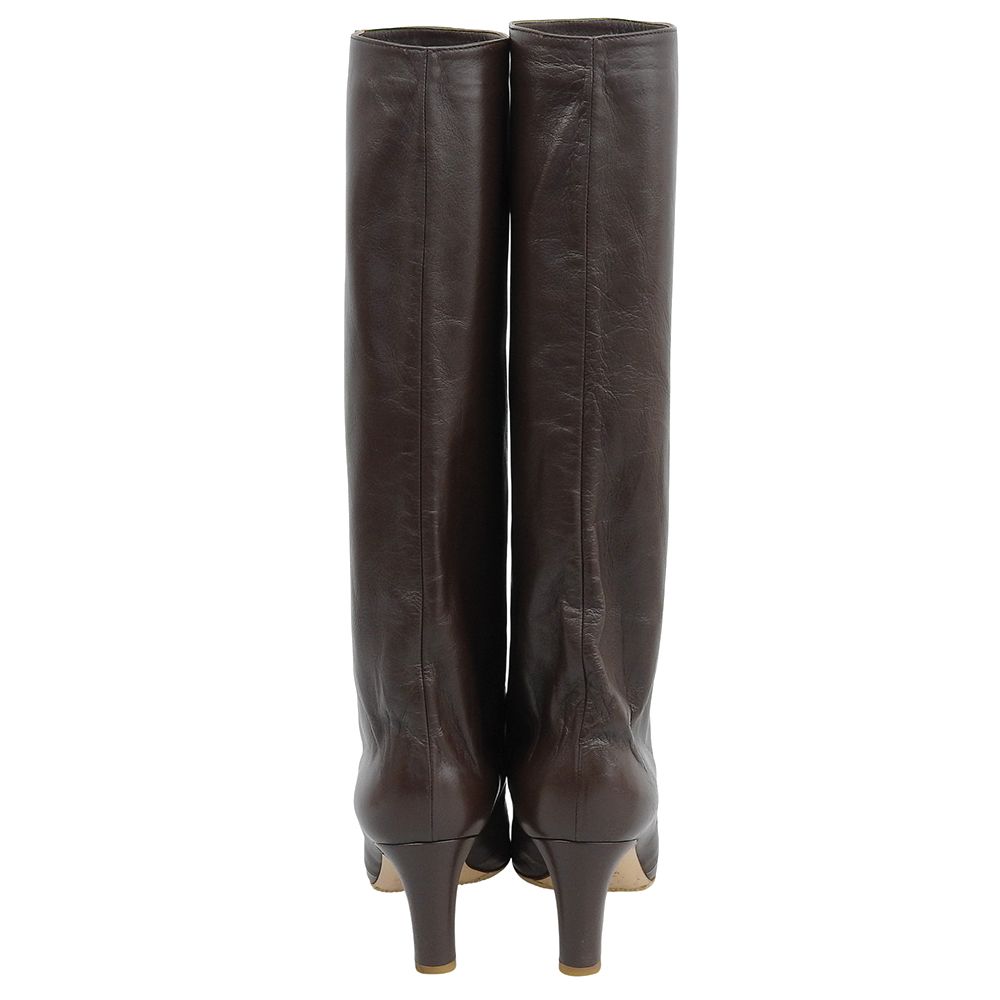 美品 ネブローニ NEBULONI E. ロングブーツ ブラウン 39 NEBULONI E./ネブローニ】leather long boots（ロングブーツ）｜AP