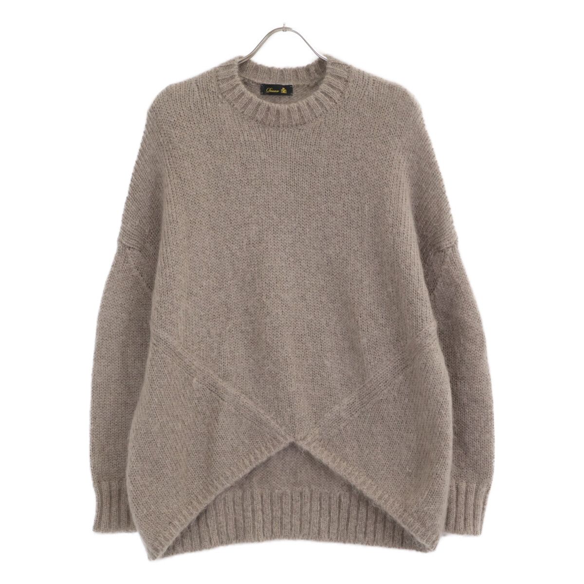 Drawer ドゥロワー 16G天竺ニット ブラウン 茶色 定価41,800円 Drawer ドゥロワー 16G天竺ニット ブラウン 茶色 定価41,